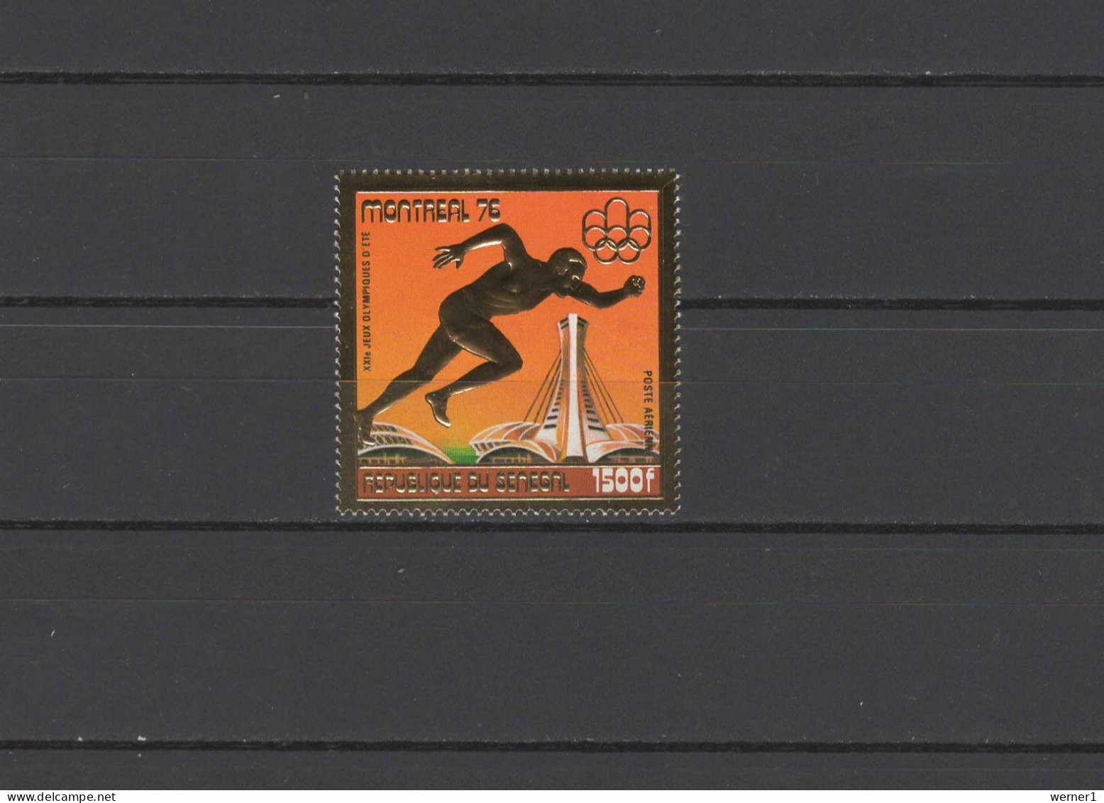 Senegal 1976 Olympic Games Montreal, Athletics Gold Stamp MNH - Ete 1976: Montréal