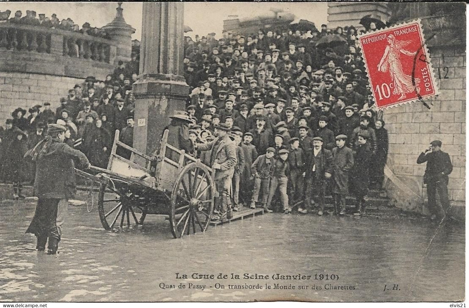 PARIS Crue De Janvier 1910. Quai De Passy - De Overstroming Van 1910