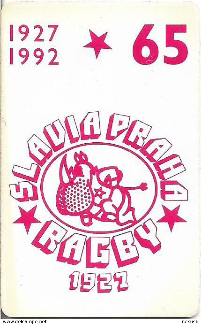 Czechoslovakia - CSFR - Rugby, Slavia Praha 1927 - 1992, SC5, Cn.39902, 65U, 30.500ex, Used - Czechoslovakia