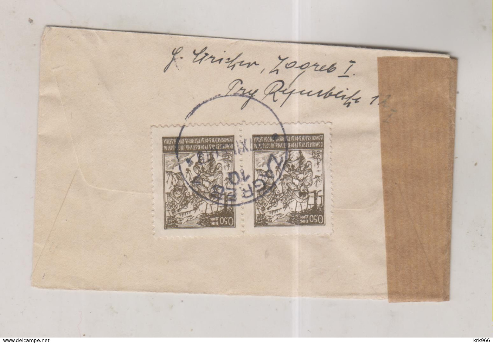 YUGOSLAVIA,1950 ZAGREB Censored Cover To Austria - Briefe U. Dokumente