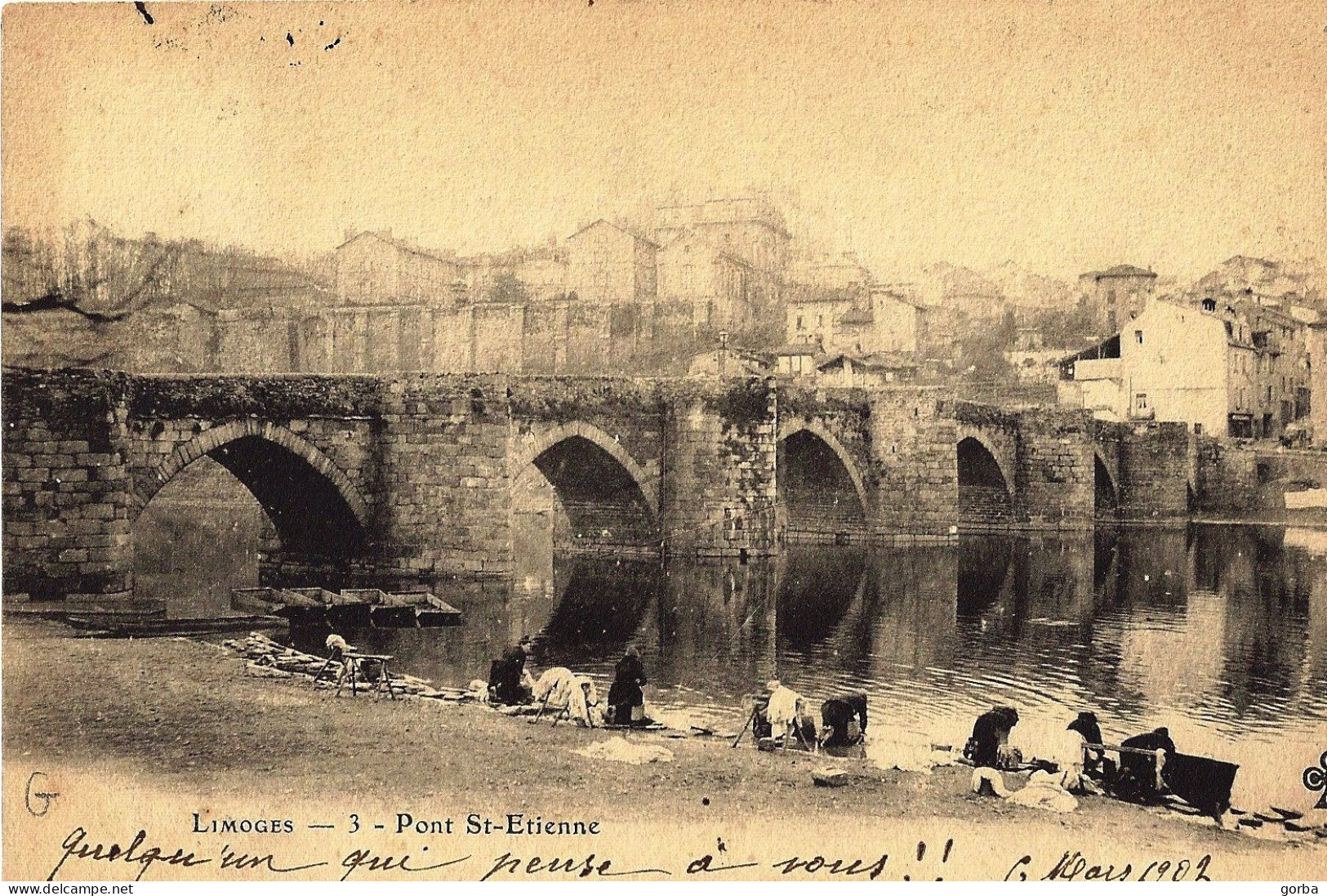*CPA Précurseur - 87 - LIMOGES - Pont Saint Etienne - Lavandières - Limoges