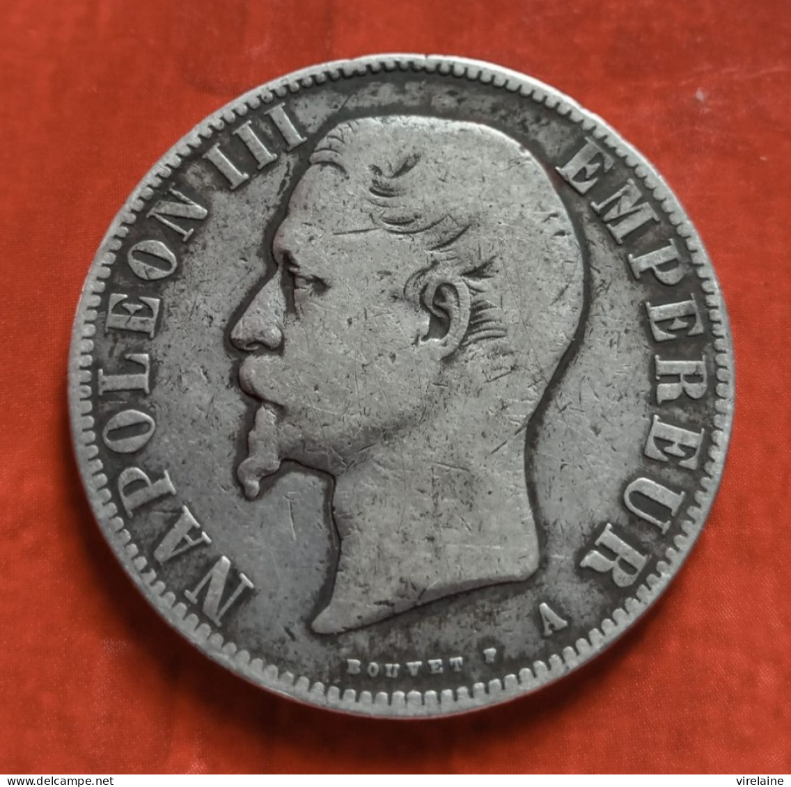 TRES TRES RARE  5 Francs Napoléon III Empereur 1858 A  Argent - 5 Francs