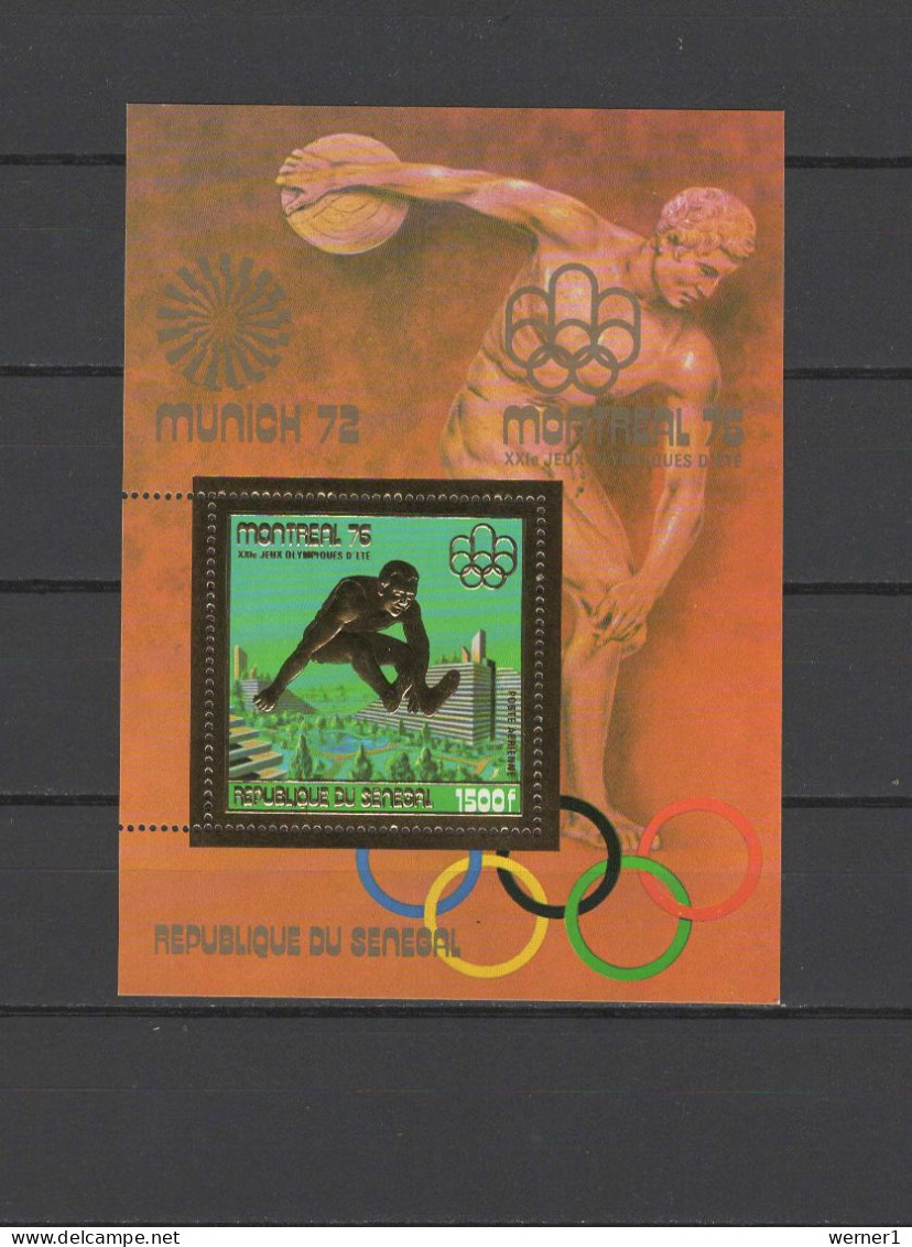 Senegal 1976 Olympic Games Montreal, Athletics Gold S/s MNH - Sommer 1976: Montreal