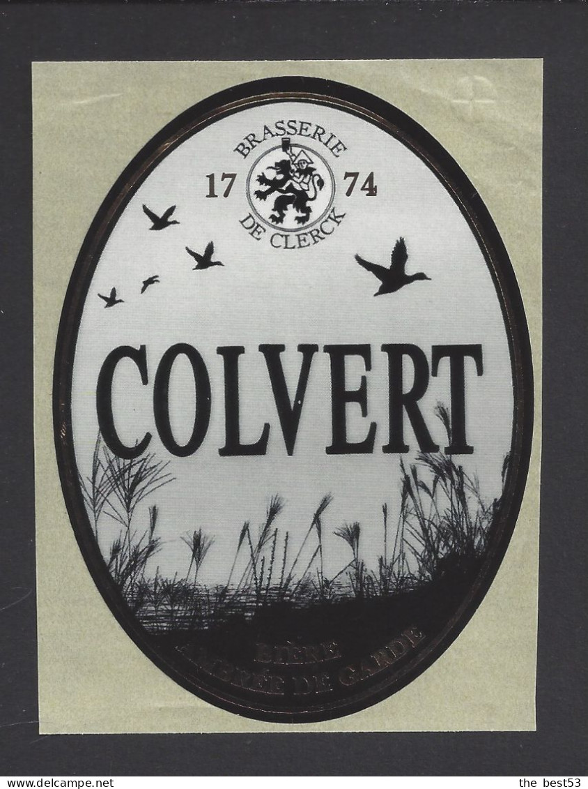 Etiquette De Bière Ambrée De Garde  -  Colvert  -  Brasserie De Clerck  à  Péronne   (80) - Bière