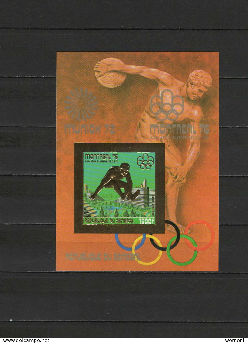 Senegal 1976 Olympic Games Montreal, Athletics Gold S/s Imperf. MNH -scarce- - Ete 1976: Montréal
