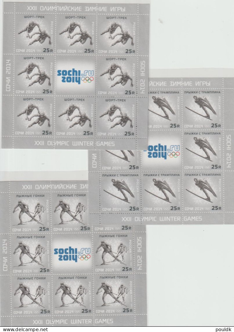 Russia 2014 Olympic Games In Sochi - From 2011 Three Souvenir Sheets MNH/**. Postal Weight 0,09 Kg. Please Read Sales Co - Winter 2014: Sochi