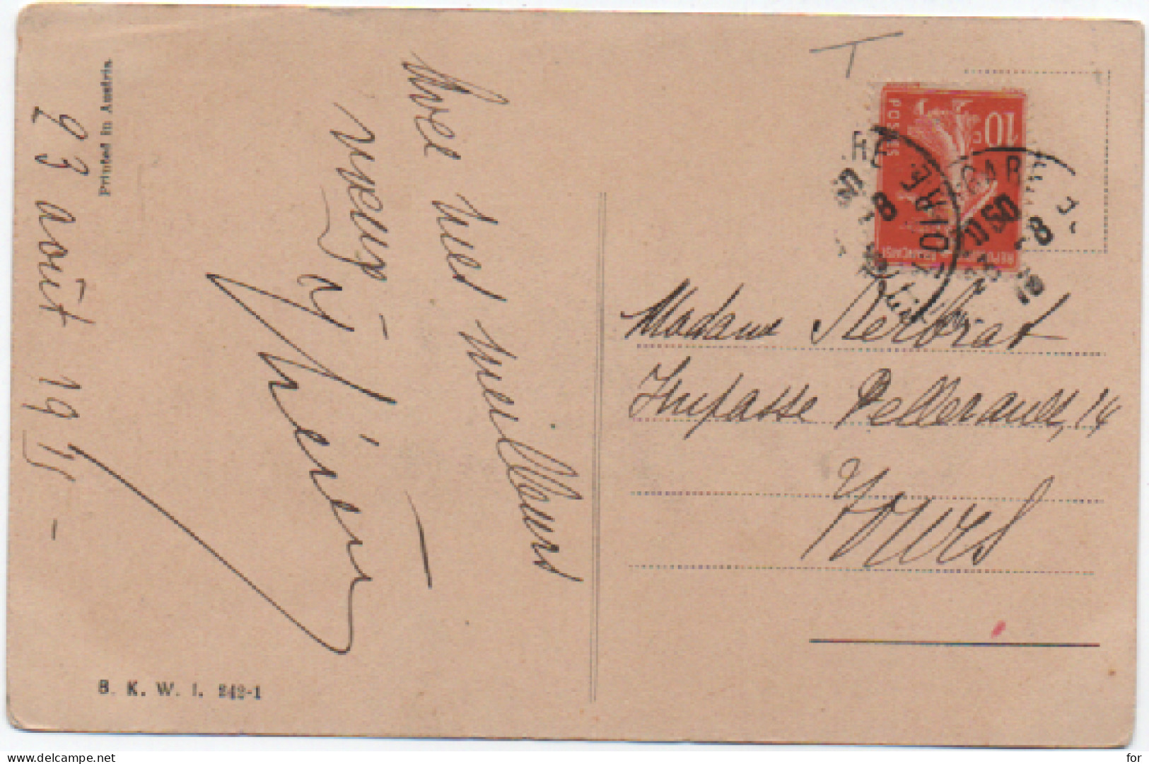 Illustrateur : à Identifier : Petit Garçon Portant Un Pot De Rosier - Hollande : éditeur - B. K. W. I. 242-1 - 1900-1949