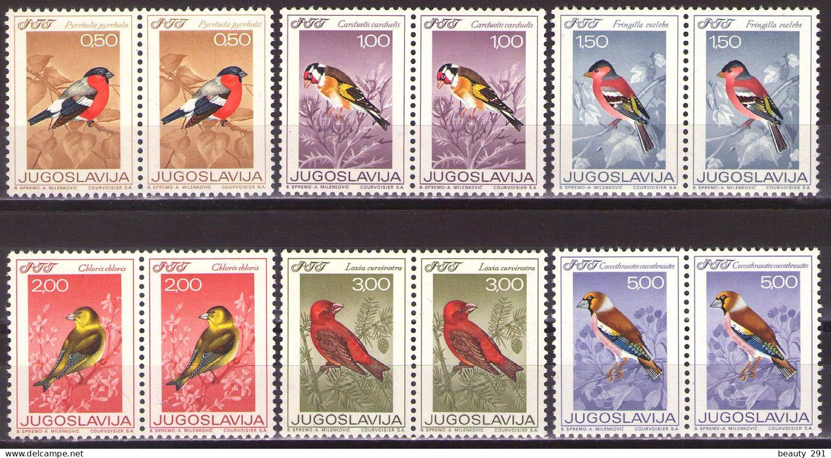 Yugoslavia 1968 - Animals (Fauna) - Birds - Mi 1274-1279 - MNH**VF - Unused Stamps