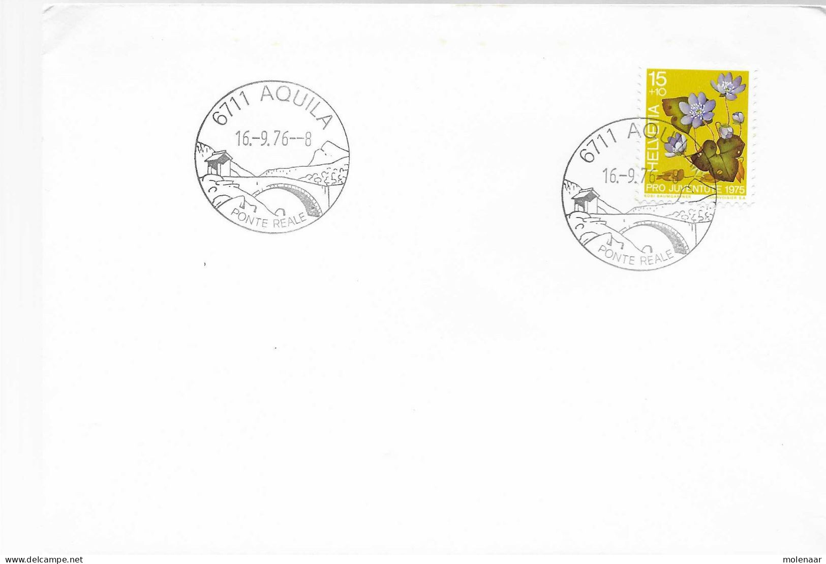Postzegels > Europa > Zwitserland > 1970-1979 >brief Uit 1976 Met  1 Postzegels  (17660) - Lettres & Documents