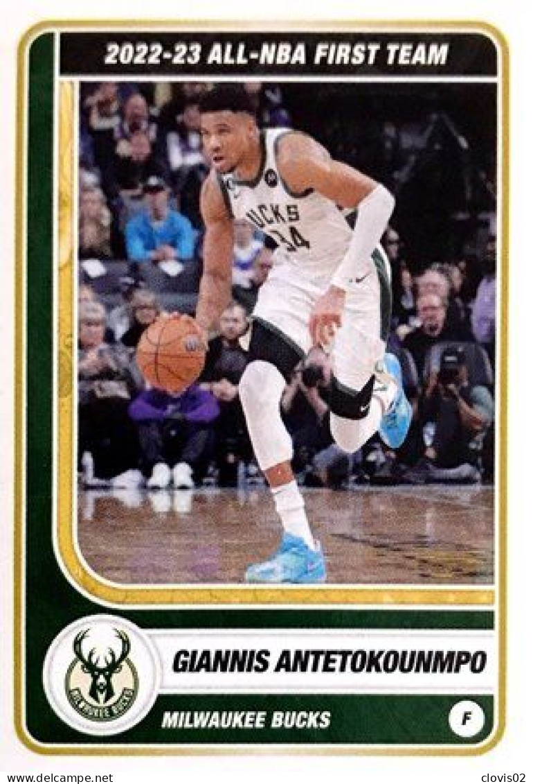 2 Giannis Antetokounmpo - 2022-23 All NBA First Team - Panini NBA Basketball 2023-2024 Sticker Vignette - Other & Unclassified