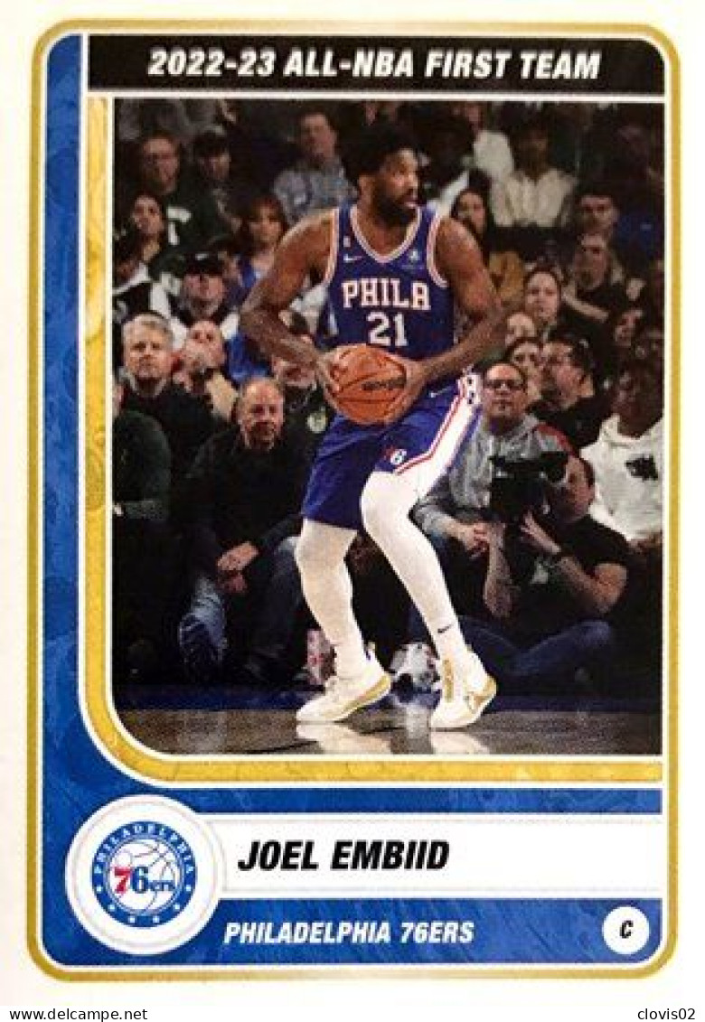 4 Joel Embiid - 2022-23 All NBA First Team - Panini NBA Basketball 2023-2024 Sticker Vignette - Andere & Zonder Classificatie