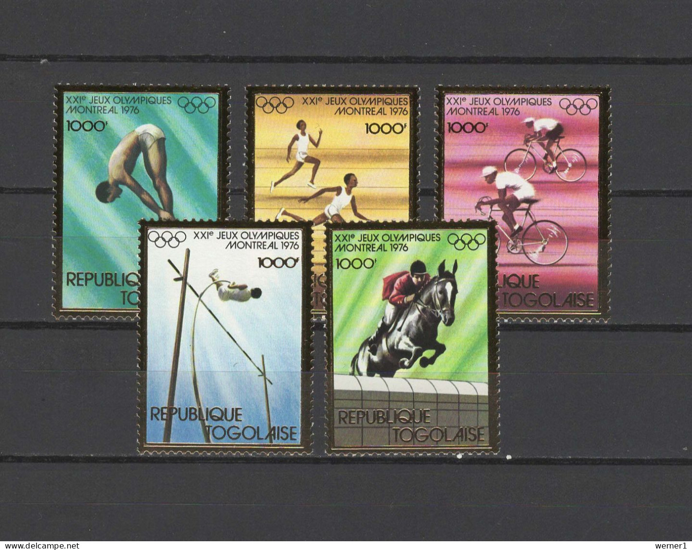 Togo 1976 Olympic Games Montreal, Athletics, Cycling, Equestrian Set Of 5 MNH -scarce- - Ete 1976: Montréal