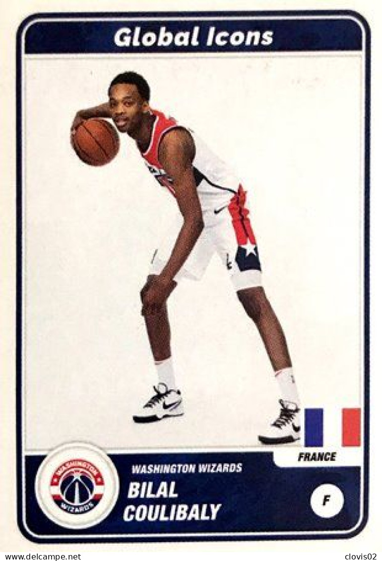 58 Bilal Coulibaly - Global Icons - Panini NBA Basketball 2023-2024 Sticker Vignette - Autres & Non Classés