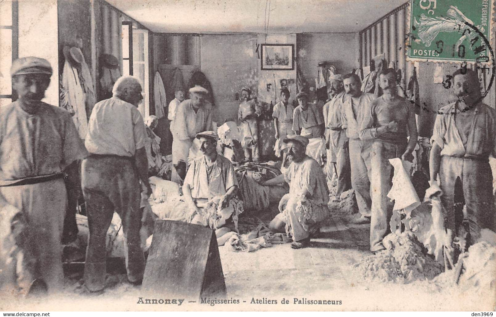 ANNONAY (Ardèche) - Mégisseries - Ateliers De Palissonneurs - Voyagé 1913 (2 Scans) - Annonay
