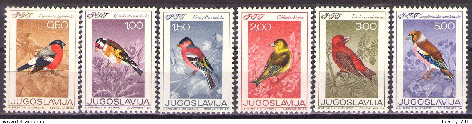 Yugoslavia 1968 - Animals (Fauna) - Birds - Mi 1274-1279 - MNH**VF - Unused Stamps