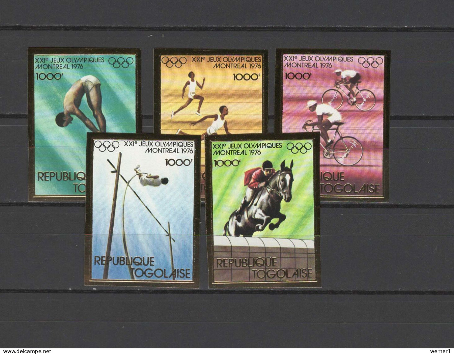Togo 1976 Olympic Games Montreal, Athletics, Cycling, Equestrian Set Of 5 Imperf. MNH -scarce- - Ete 1976: Montréal