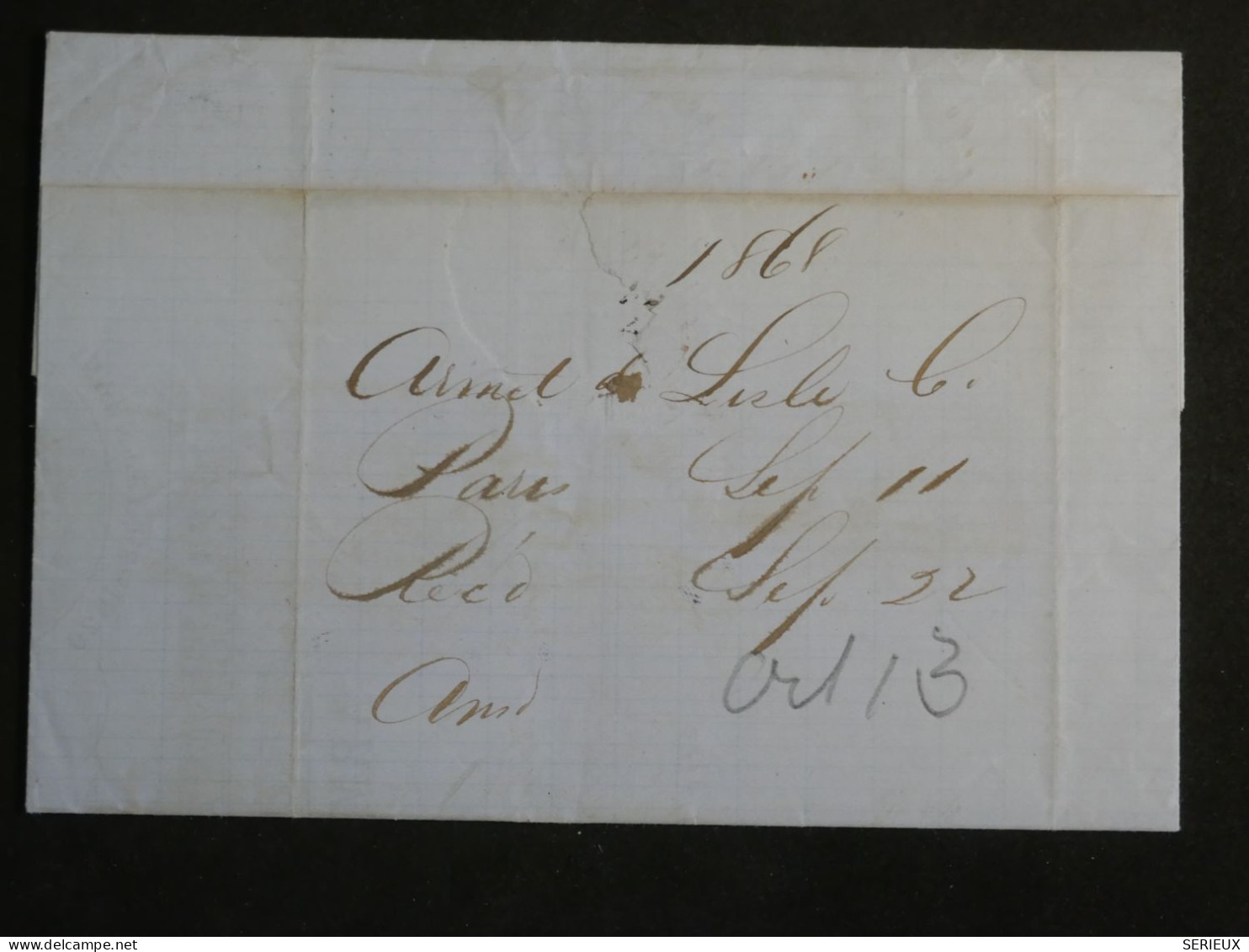 C  FRANCE   LETTRE  RARE 1868   ETOILE DE PARIS N° 12 A NEW YORK U+ETATS UNIS + N° 28 +AFF. INTERESSANT++ - 1849-1876: Période Classique