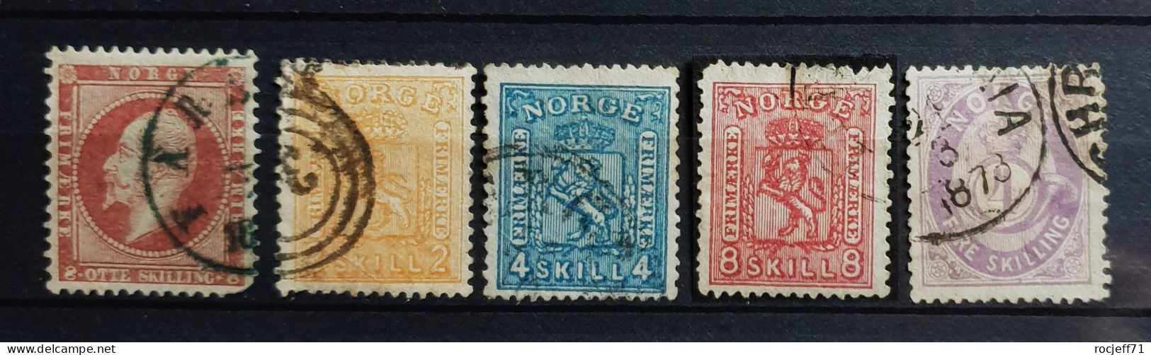 05 - 24 - Gino - Norvege Lot De Vieux Timbres - Norway Old Stamps - Value : 280 Euros - Oblitérés