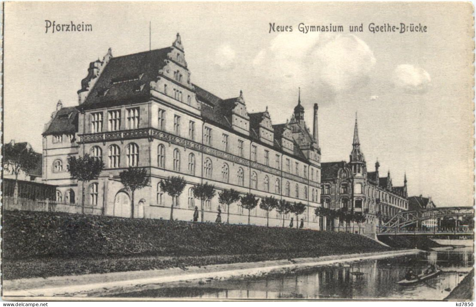 Pforzheim - Neues Gymnasium Und Goethe Brücke - Pforzheim