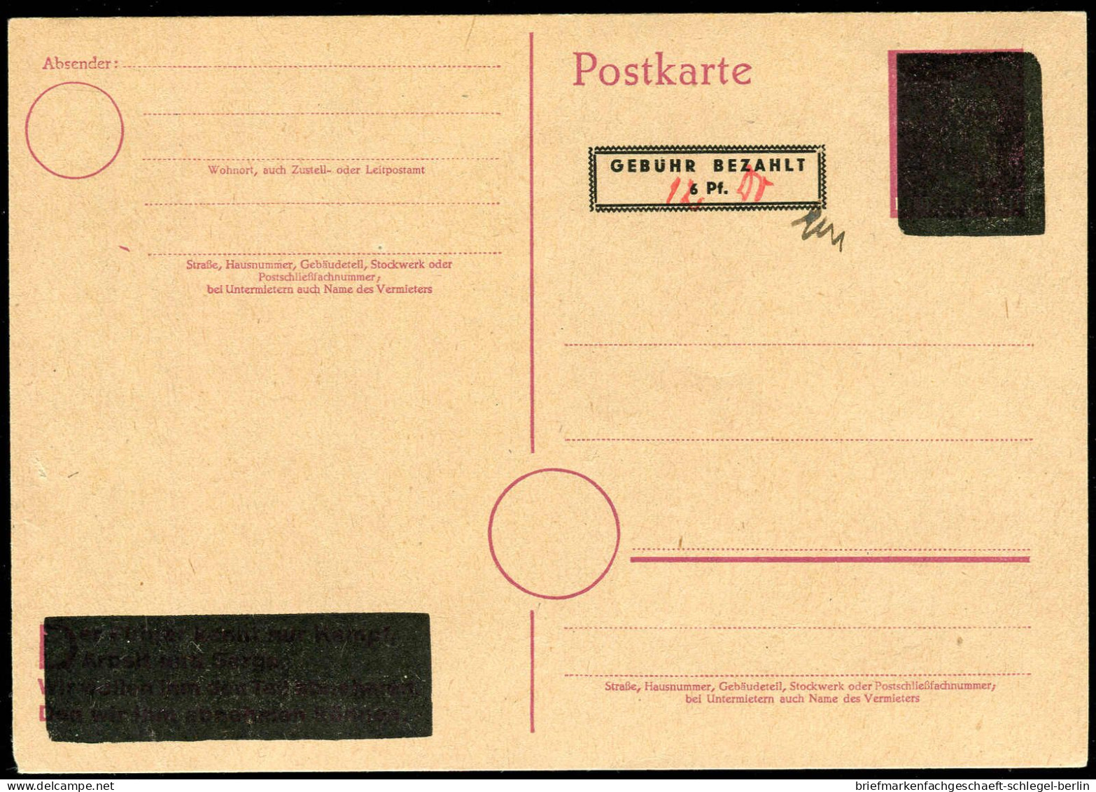 Französische Zone Allgemeine Ausgabe, 1945, PE 814 II, Brief - Other & Unclassified