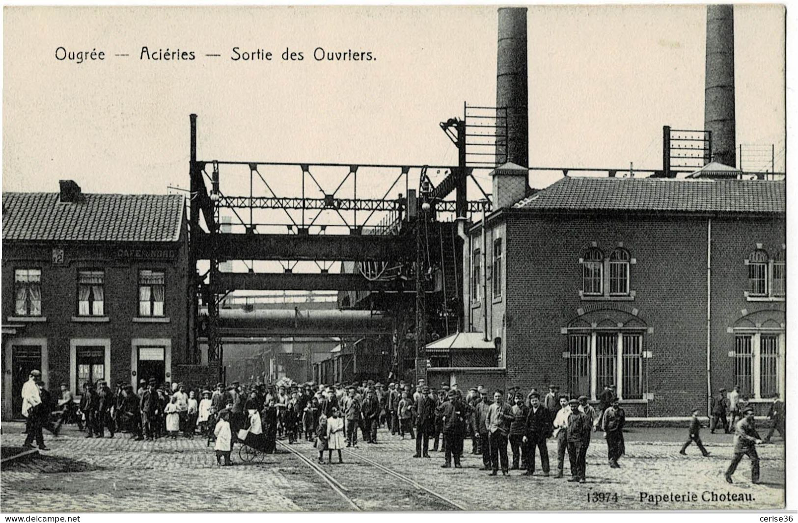 Ougrée Aciéries Sortie Des Ouvriers  Circulée En 1909 - Autres & Non Classés