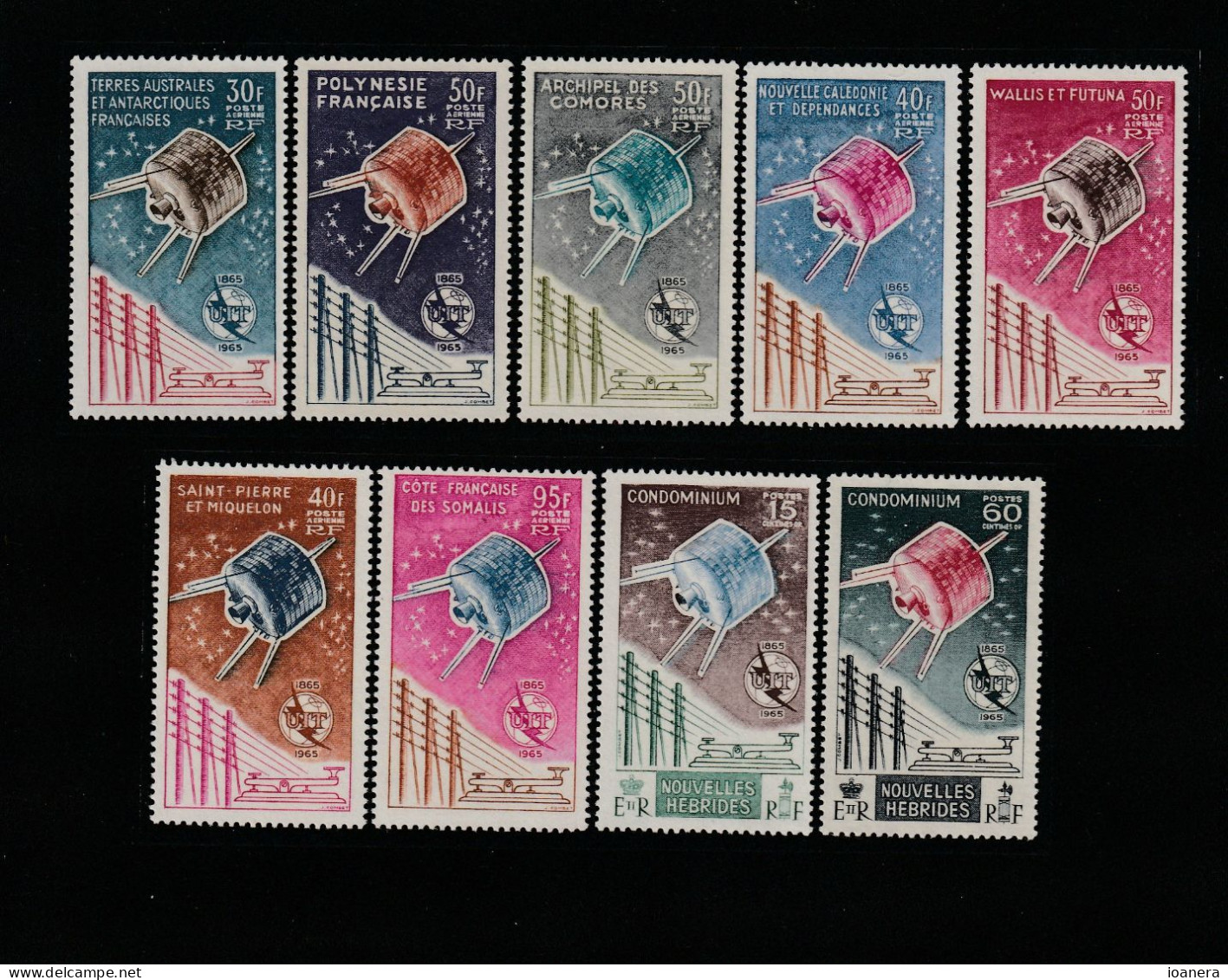 Taaf 1965 - Emblem  I.T.U., Centenary, Omnibuse , Perforated , MNH , MI. 32,44,67,412,412,365,207,210,211 - Neufs