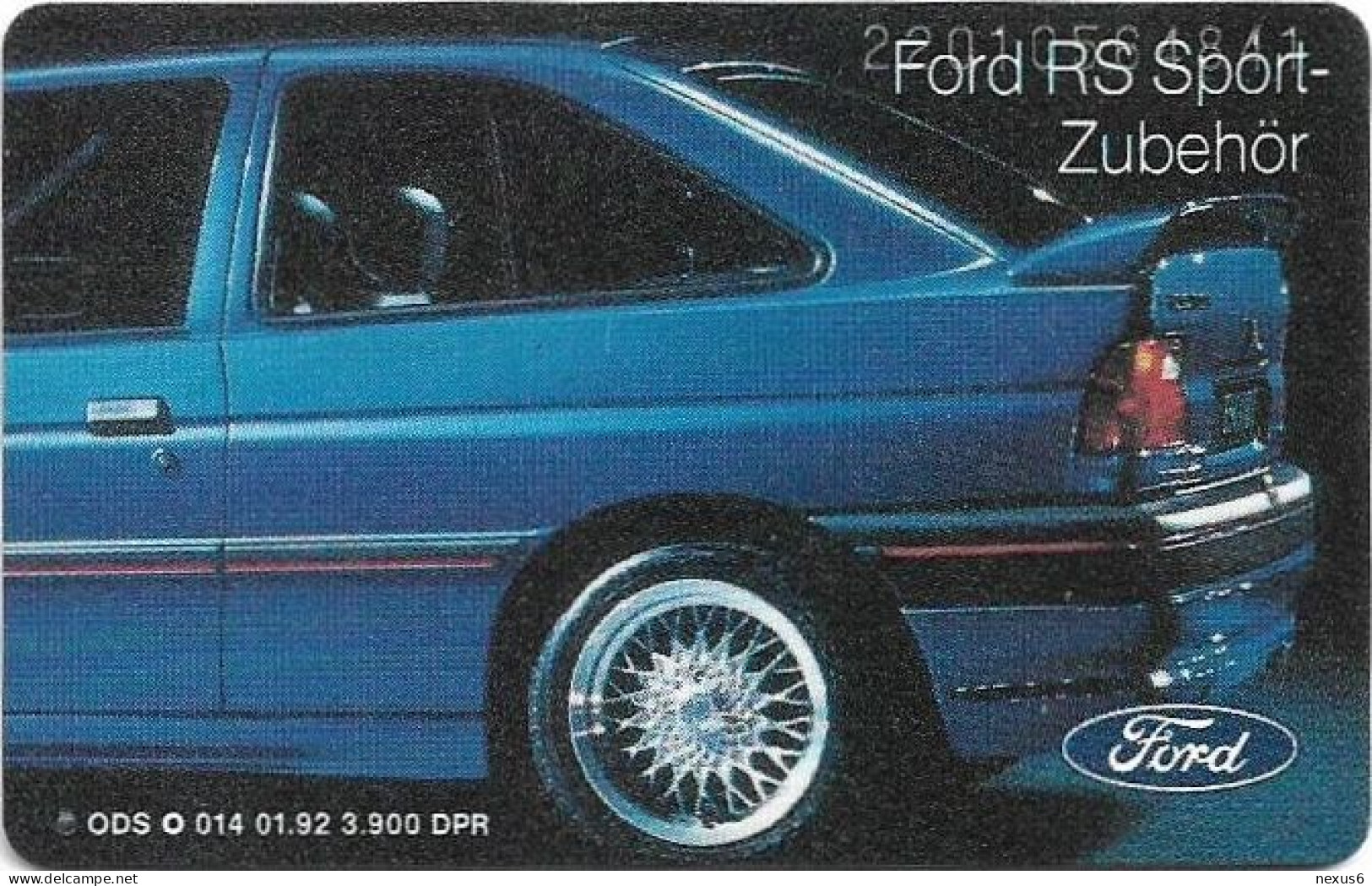Germany - Ford 2 - RS Sport-Zubehör - O 0014 - 01.1992, 40U, 3.900ex, Mint - O-Reeksen : Klantenreeksen