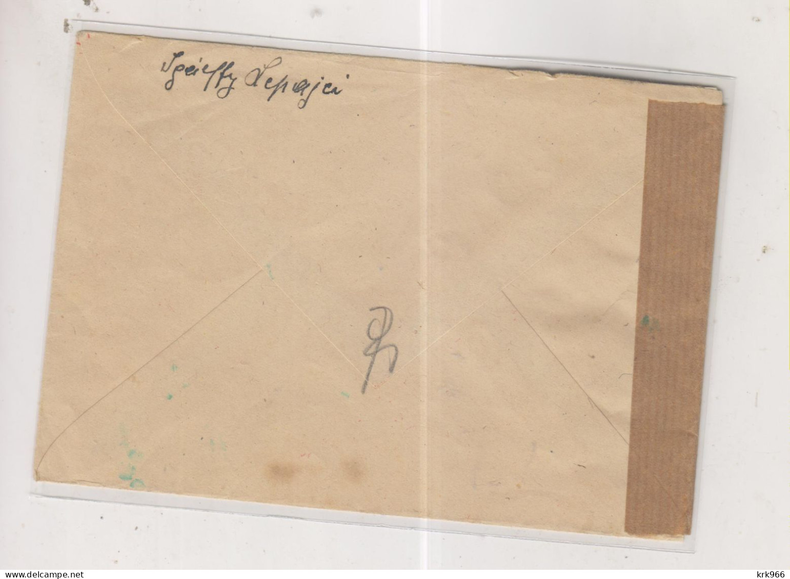 YUGOSLAVIA,1950 KRAPINSKE TOPLICE Registered  Censored Postal Stationery Cover To Austria - Covers & Documents
