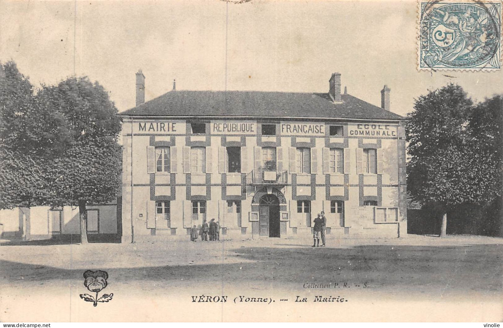 P-24-Mi-Is-2155 : VERON. MAIRIE ECOLE. REPUBLIQUE FRANCAISE - Veron