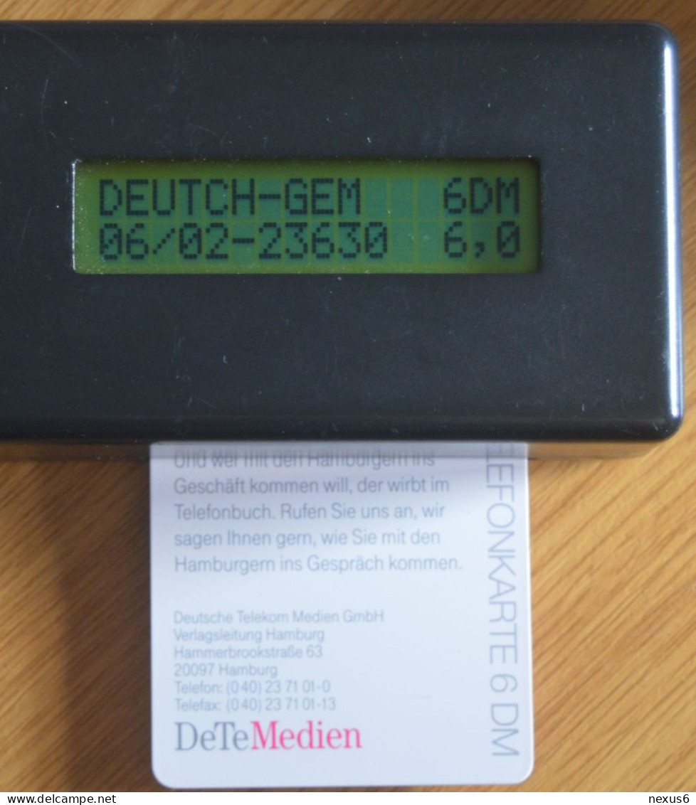 Germany - DeTeMedien Telefonbuch '96-97 - Hamburg - O 0404 - 04.1996, 6DM, 1.600ex, Μint - O-Series : Séries Client