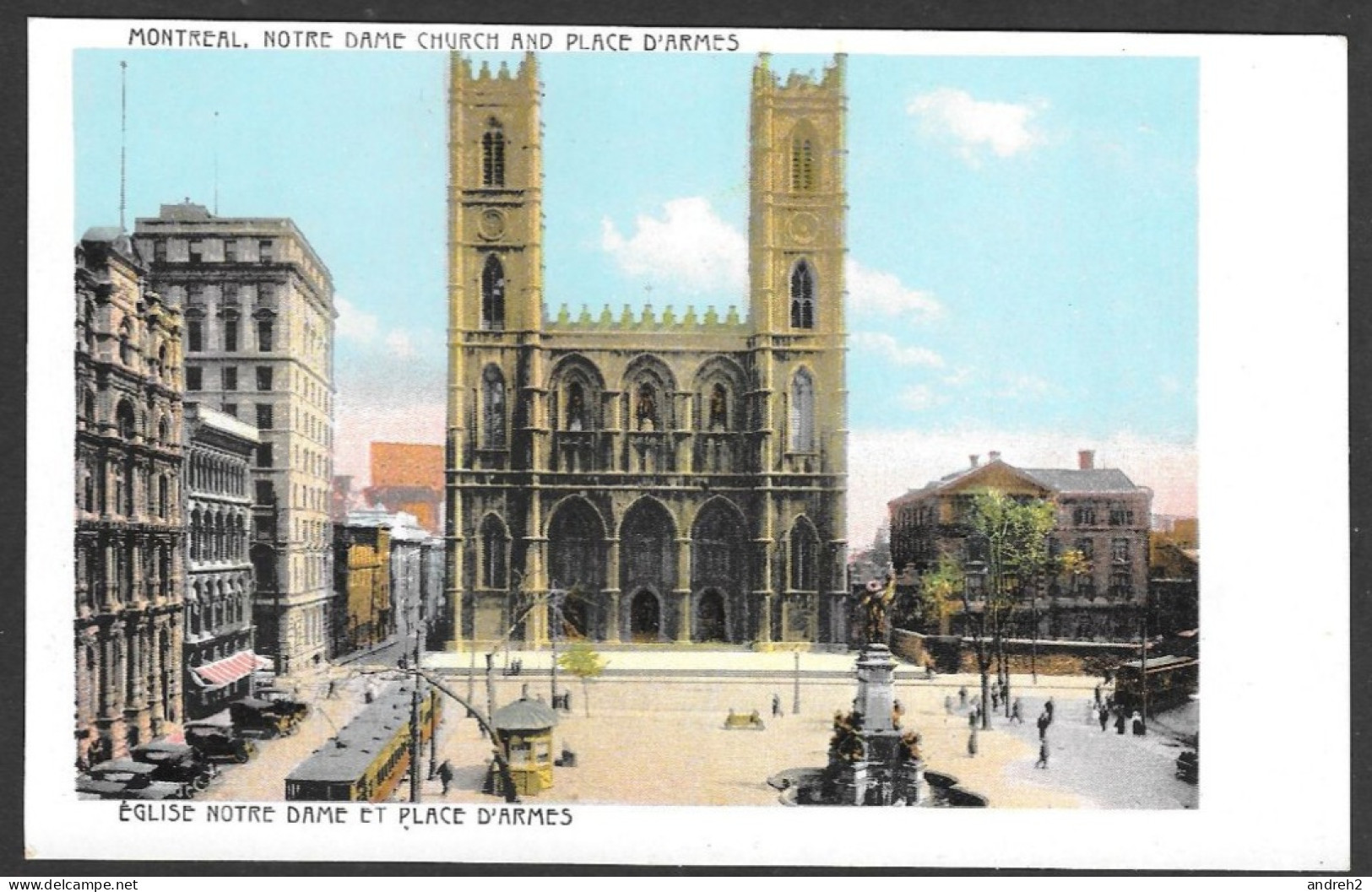 Montréal  Québec - C.P.A. Église Notre Dame Et Place D'Armes - Notre Dame Church And Place D'Armes  Par Weiss Import 102 - Montreal