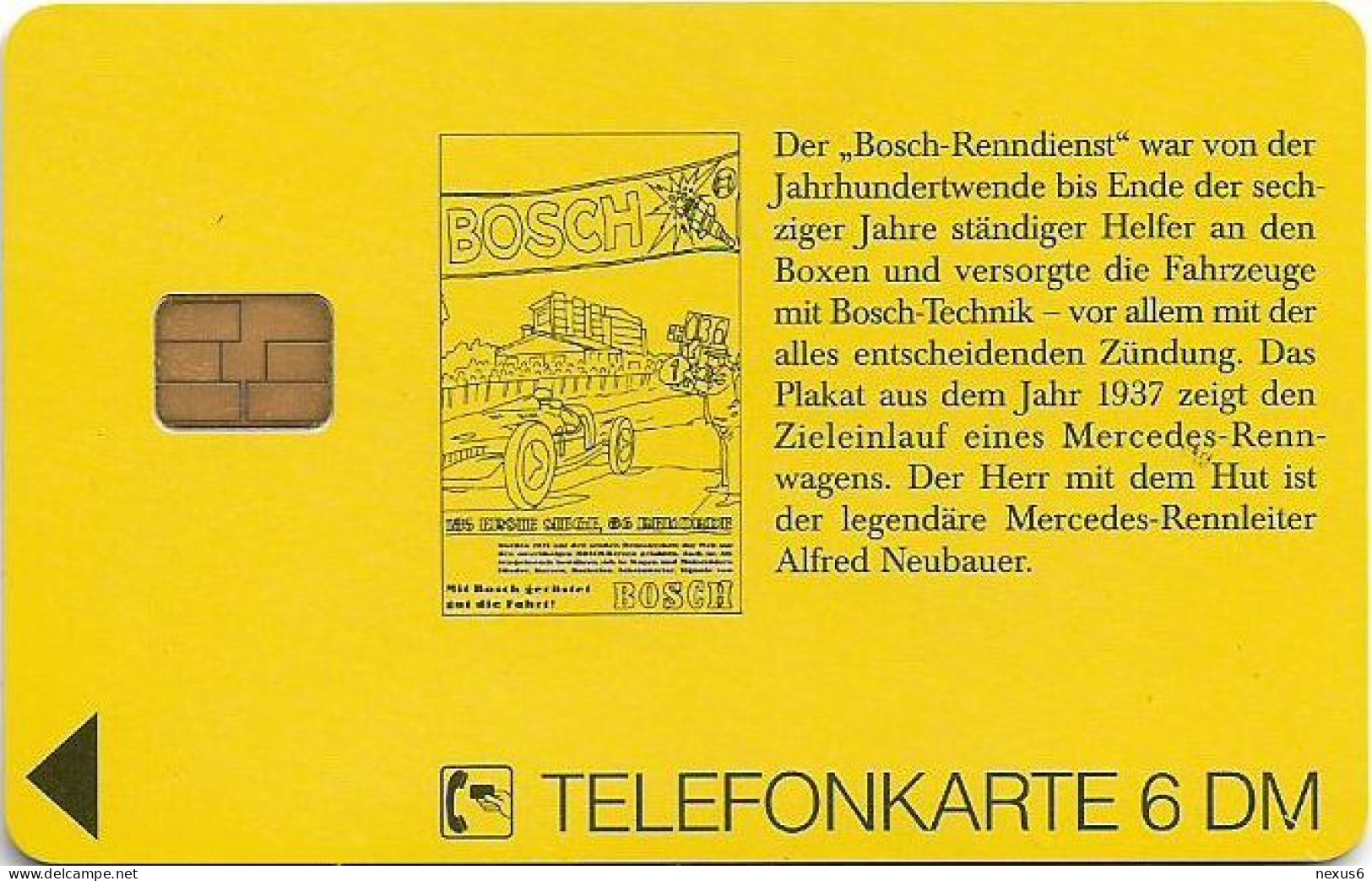 Germany - Bosch Renndienst - Altes Werbeplakat - O 0595 - 03.1995, 6DM, 4.000ex, Used - O-Reeksen : Klantenreeksen