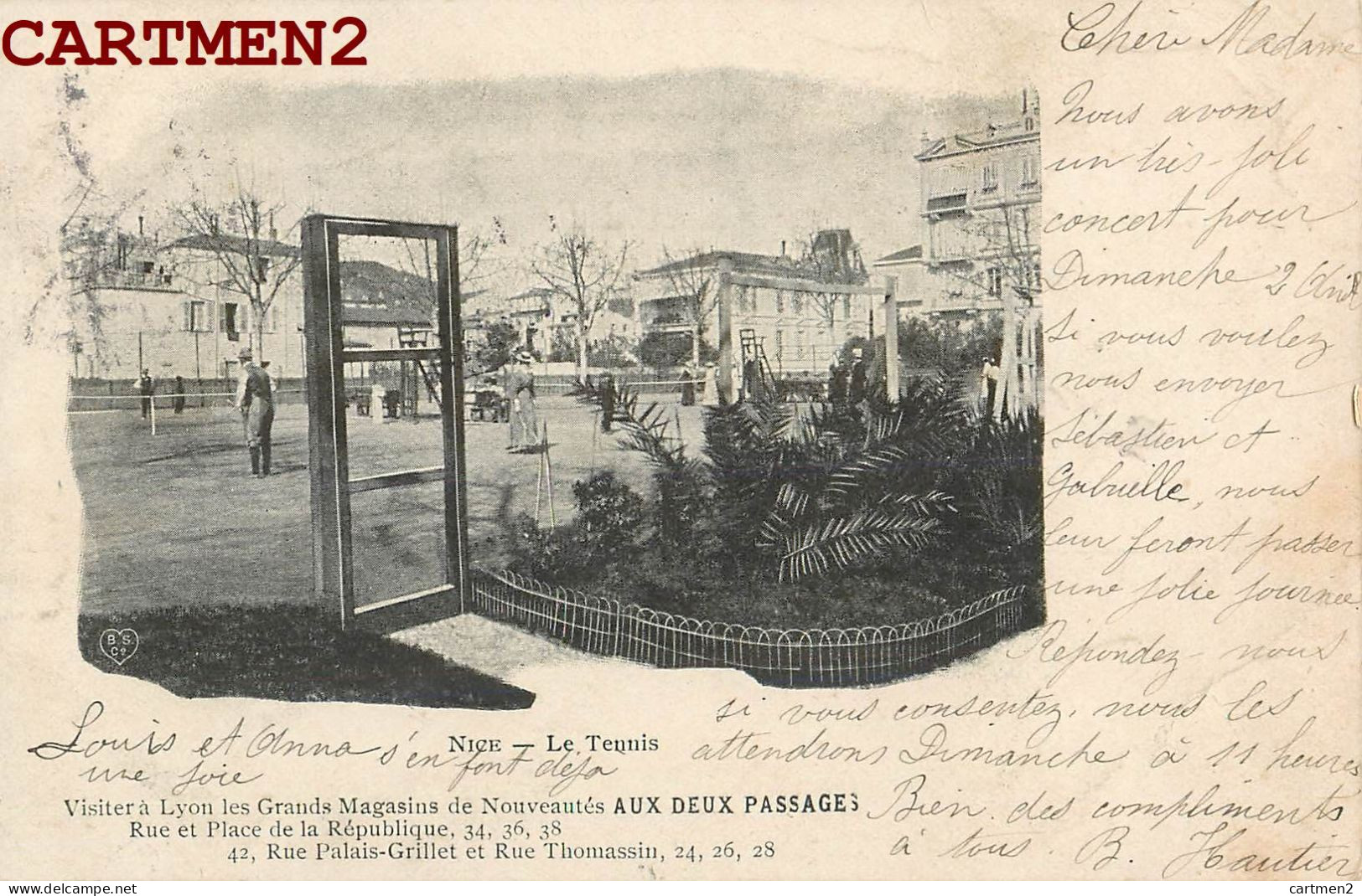 NICE LE TENNIS 1900 - Cafés, Hotels, Restaurants