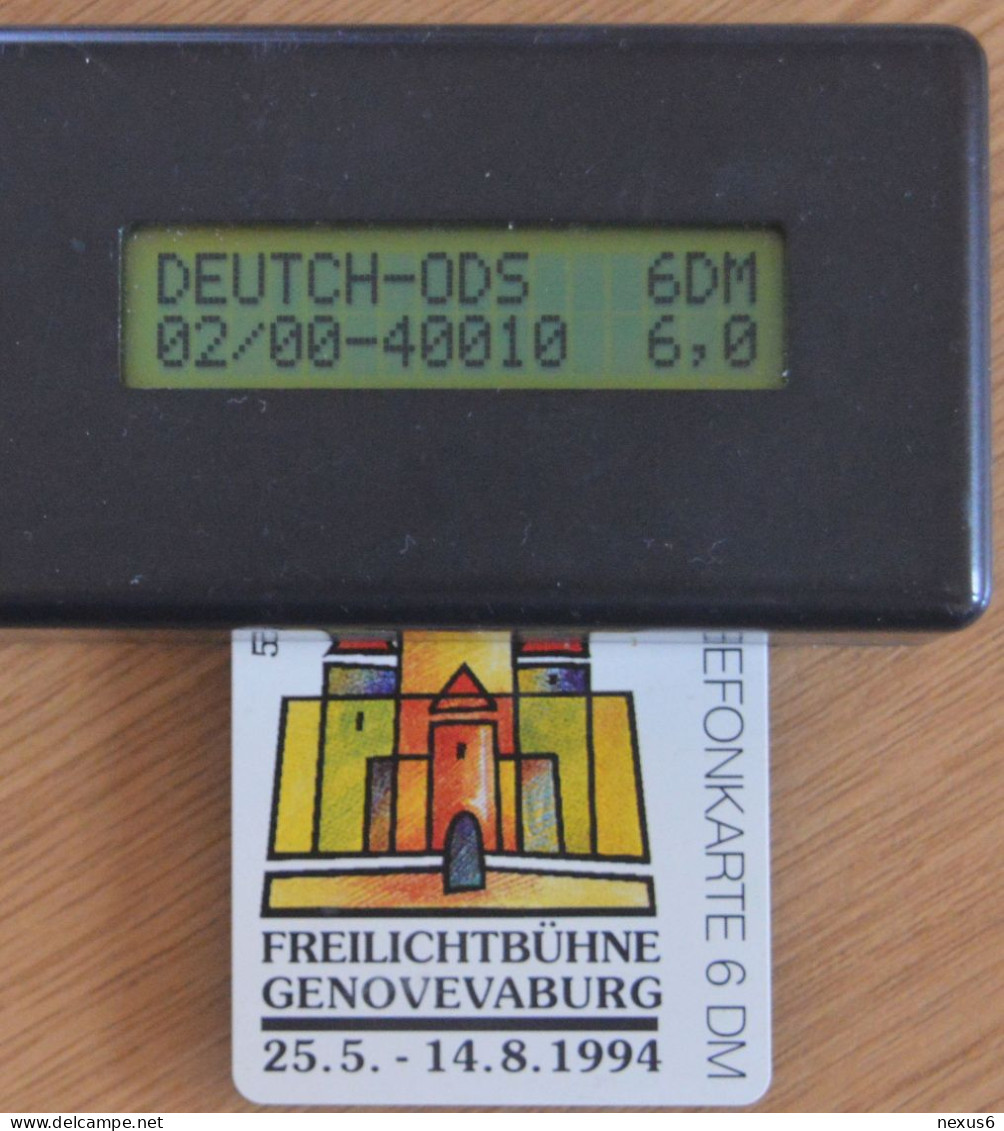 Germany - Burgfestspiele Mayen - Freilichtbühne Genovevaburg - O 0890 - 05.1994, 6DM, 2.000ex, Mint - O-Series : Séries Client