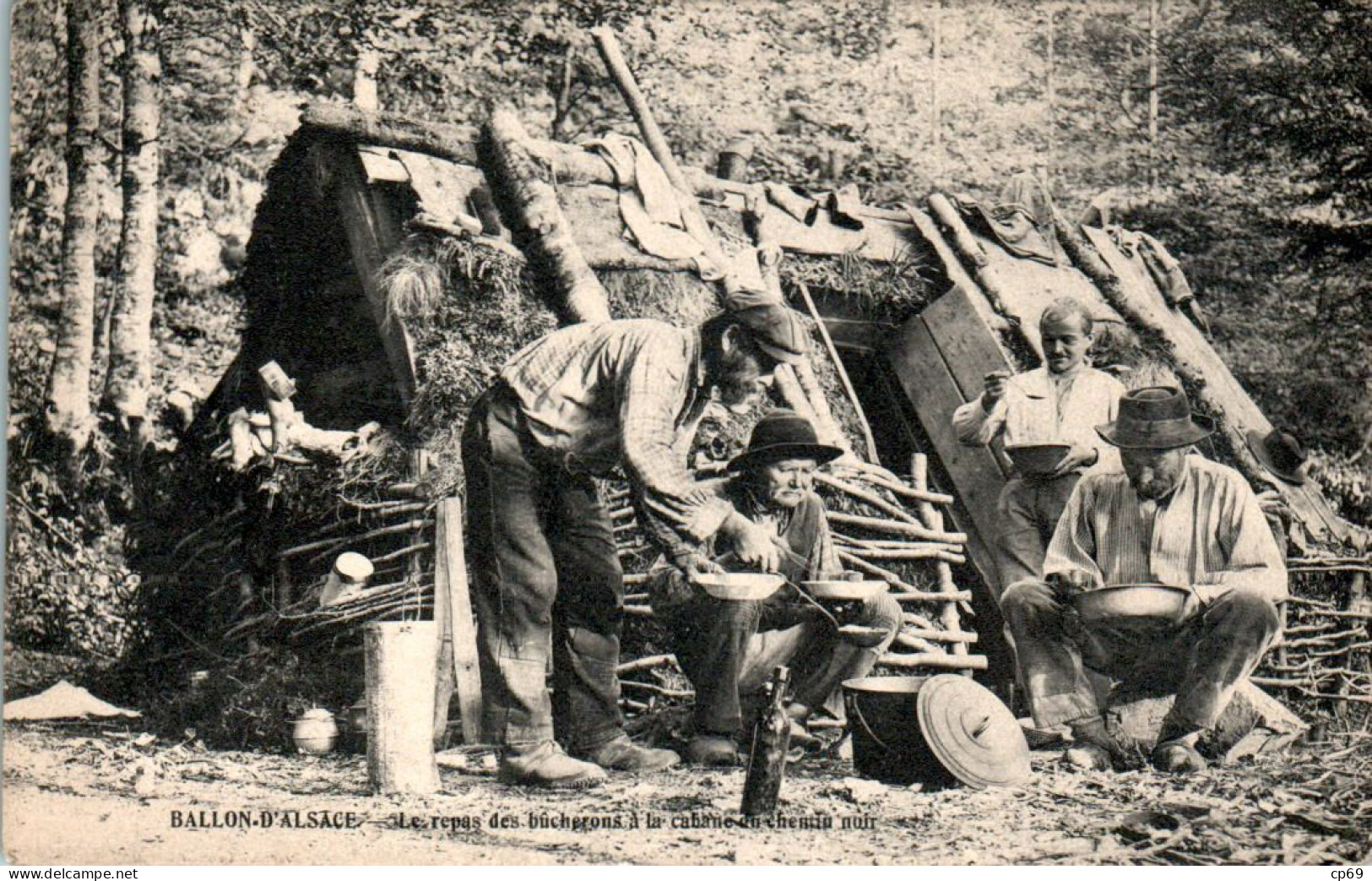 Ballon-D'Alsace Commune Lepuix Repas Des Bûcherons à La Cabane Du Chemin Noir Lumberjack Bois Wood Territoire-de-Belfort - Other & Unclassified