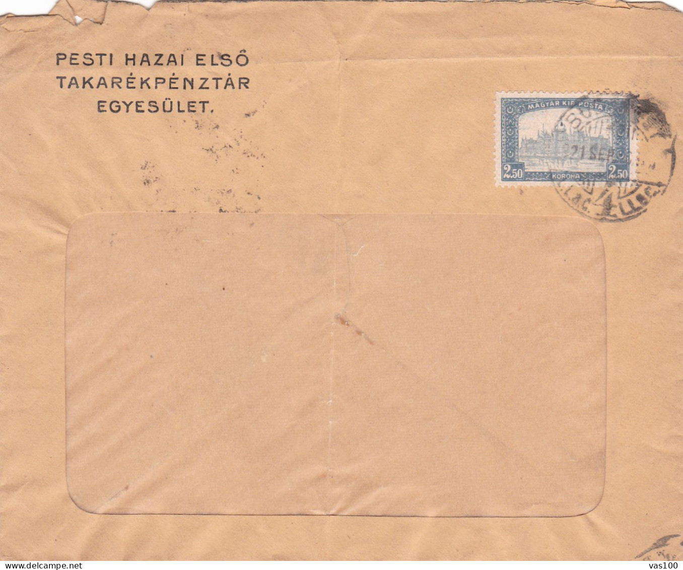 POSTAL HISTORY ,JSTAMPS ON ENTERPRISE HEADER COVER, 1921, HUNGARY - Lettres & Documents