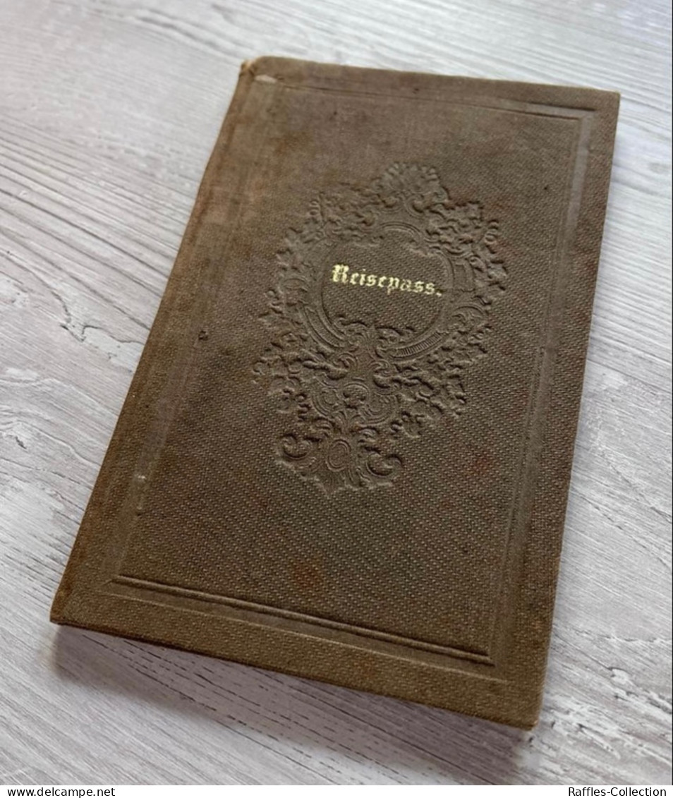 Swiss Switzerland Suisse Canton Basel 1856 Passport & Workbook, Lots Of Visas Passeport Reisepass Pasaporte Passaporto - Historical Documents