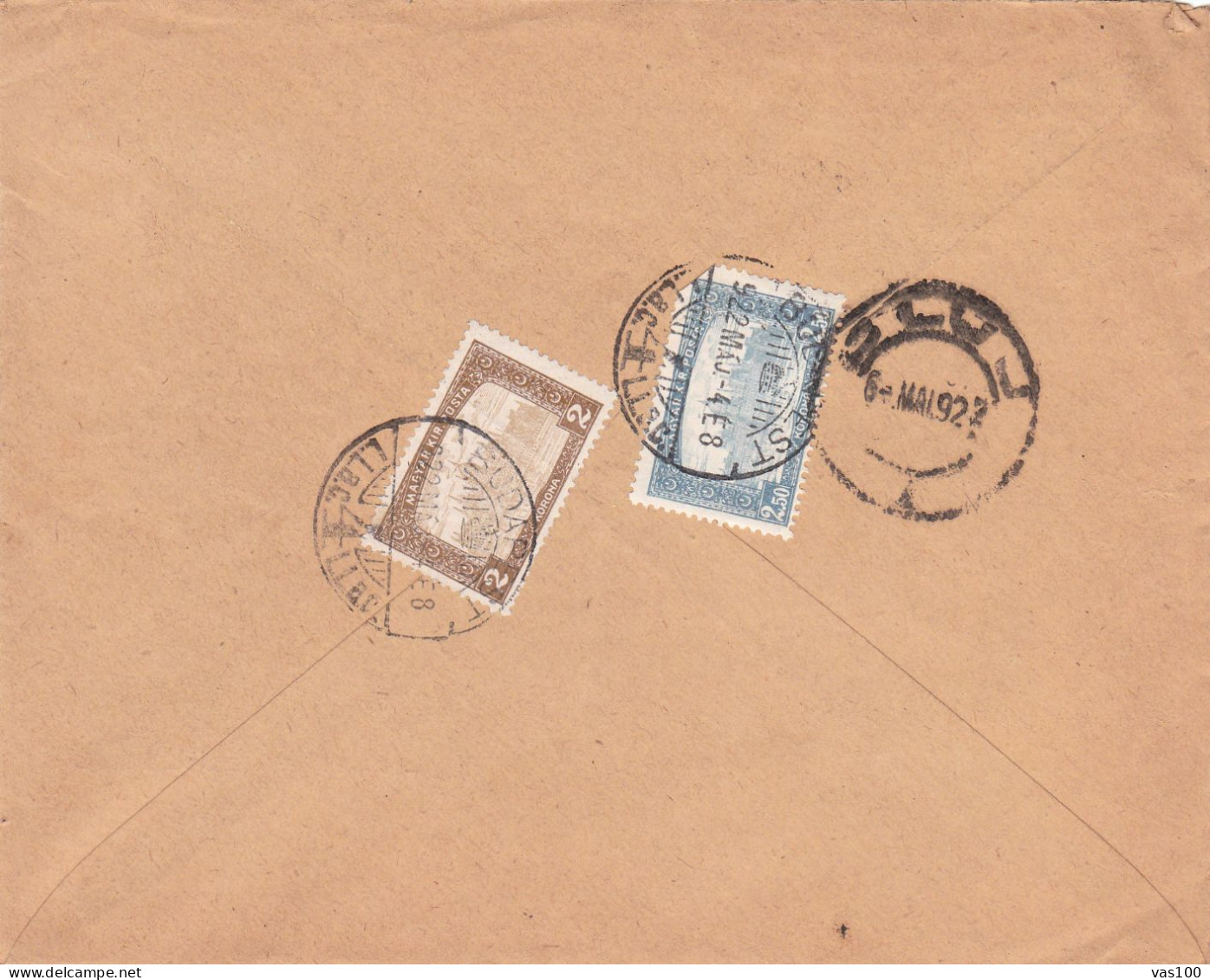 POSTAL HISTORY ,JSTAMPS ON ENTERPRISE HEADER COVER, 1922, HUNGARY - Covers & Documents