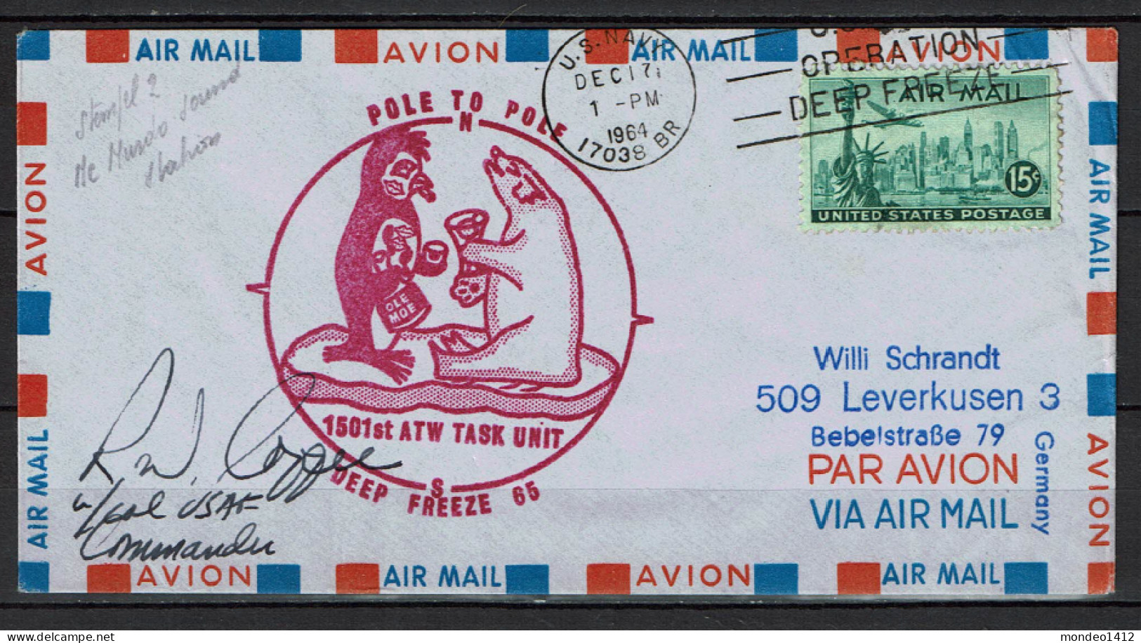 USA - Pole To Pole - 1501st ATW Task Unit - Deep Freeze 65 - Interesting Cover - Other & Unclassified