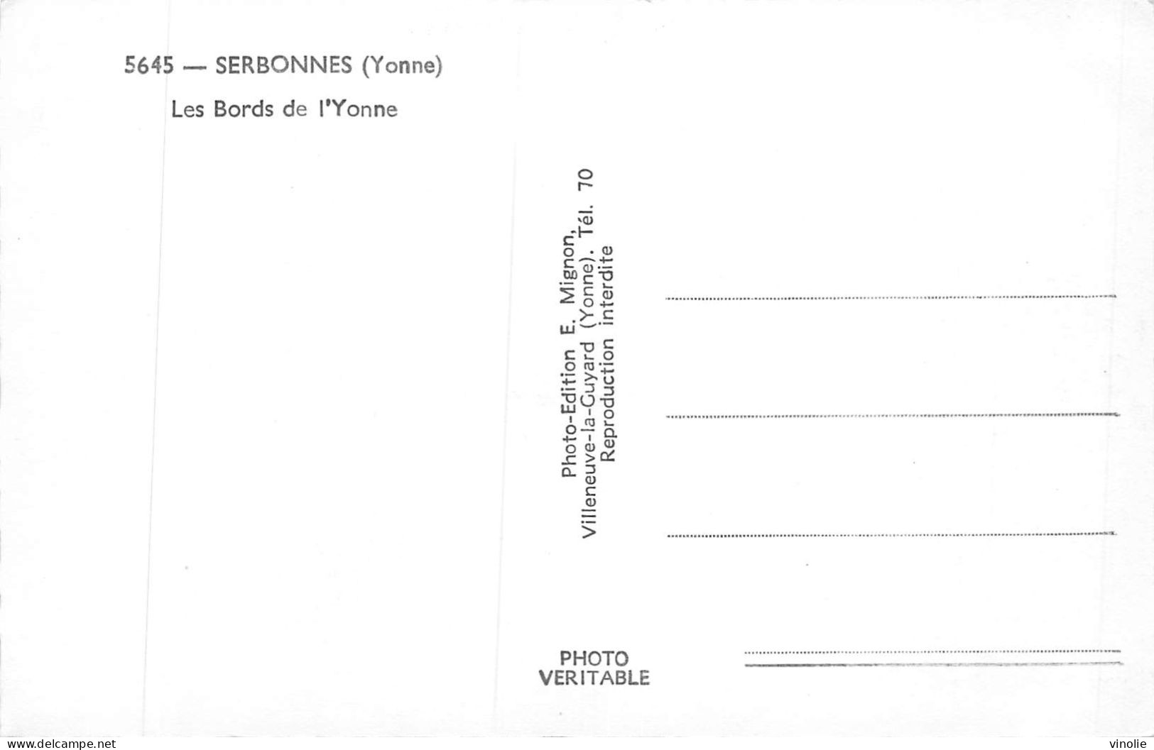 P-24-Mi-Is-2163 : SERBONNES. L'YONNE - Autres & Non Classés