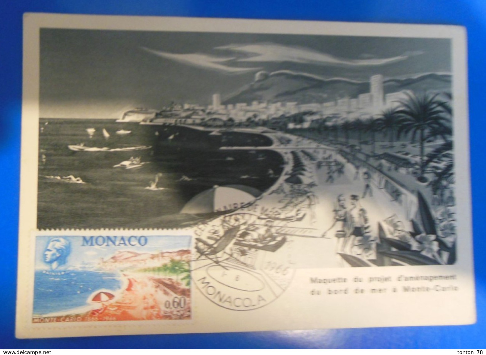 CARTE MAXIMUM DE MONACO   -  1966 - Cartes-Maximum (CM)