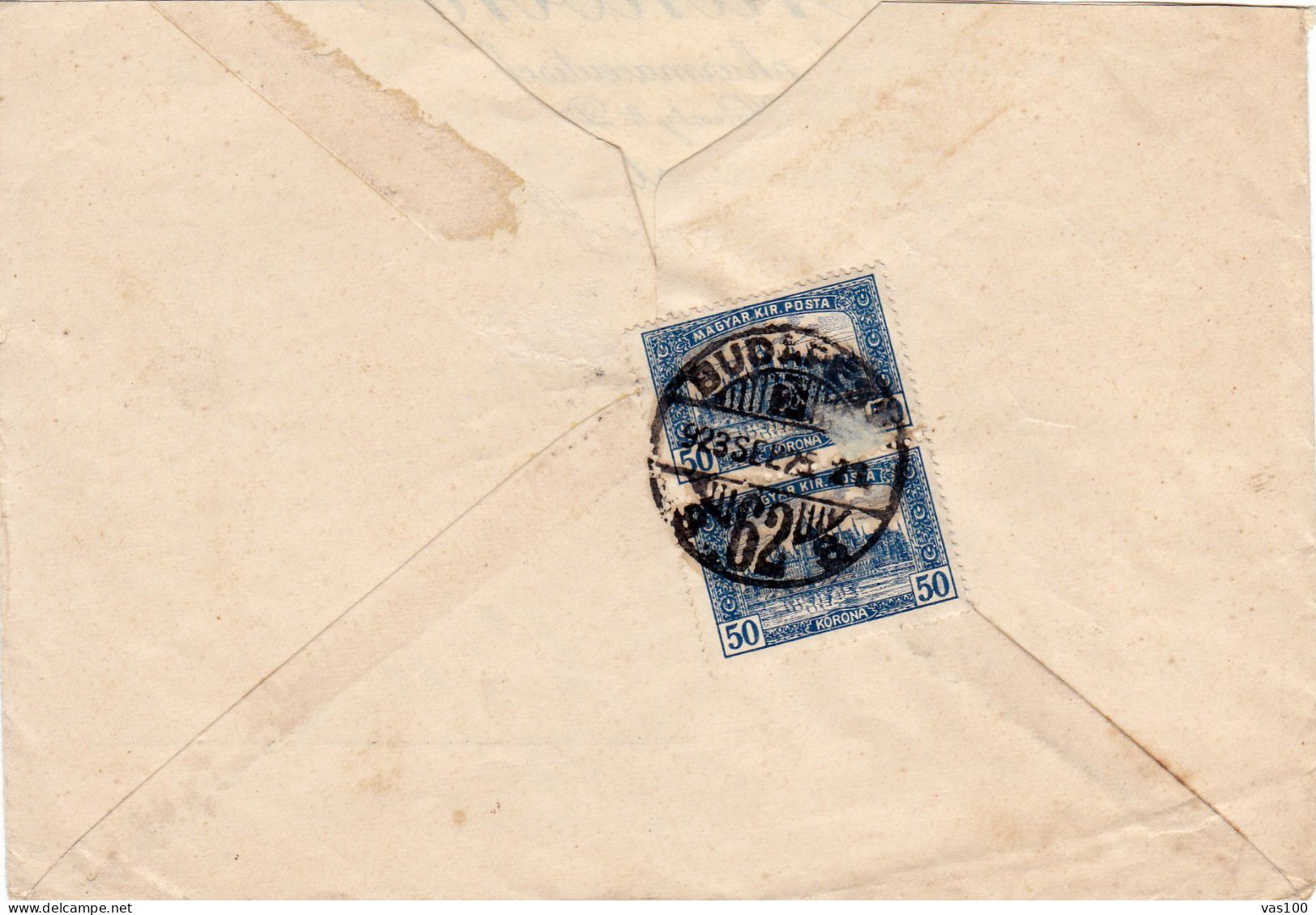 POSTAL HISTORY ,JSTAMPS ON ENTERPRISE HEADER COVER, 1923, HUNGARY - Lettres & Documents