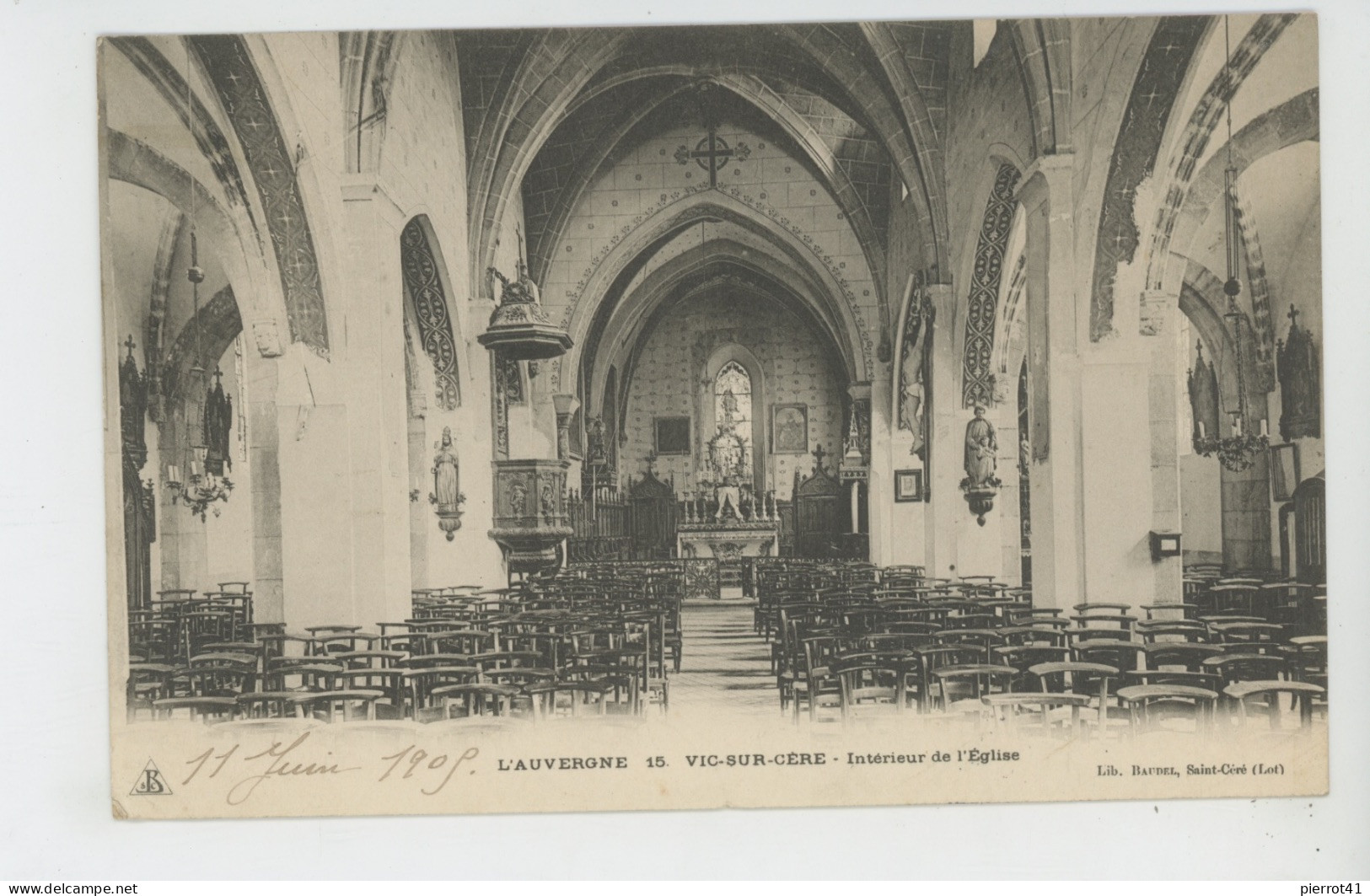 AUVERGNE - VIC SUR CÈRE - Intérieur De L'Eglise - Autres & Non Classés