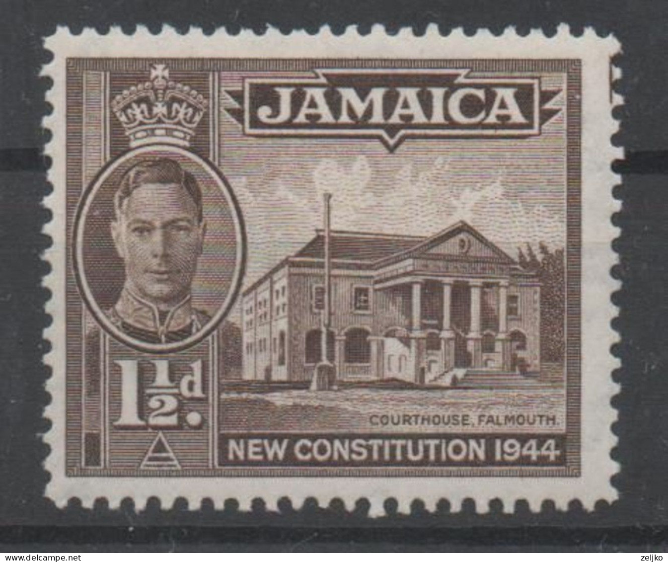 Jamaica, MNH, 1945 Michel 136 C, Comb Perforation - Jamaica (...-1961)