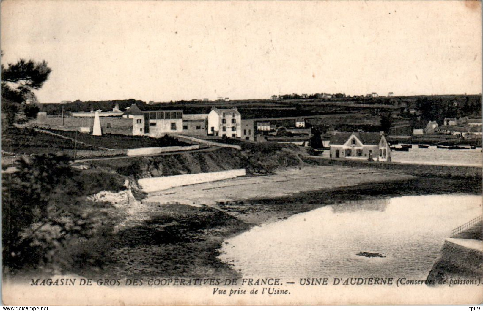 Audierne Canton Pont-Croix Magasin De Gros Des Coopératives De France Usine Factory Conserves De Poissons Finistère TB.E - Audierne