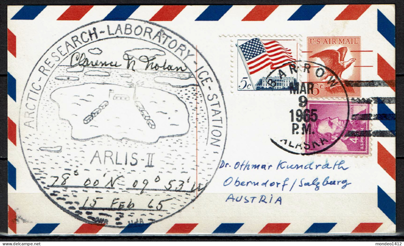 USA 1965 Arctic Research Laboratory Ice Station ARLIS II - Signature - Other & Unclassified