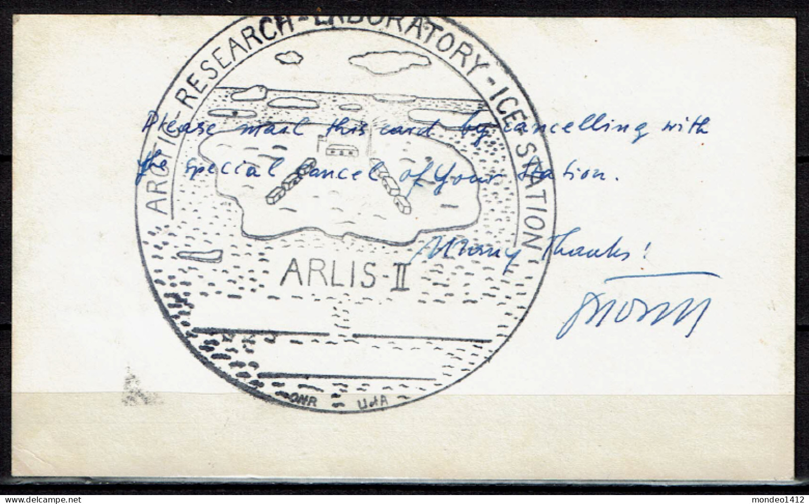 USA 1965 Arctic Research Laboratory Ice Station ARLIS II - Signature - Other & Unclassified