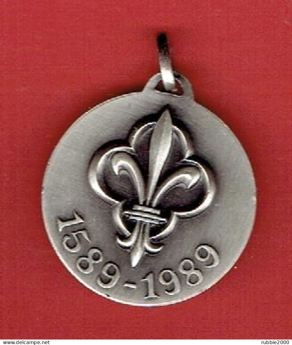 Médaille Anniversaire D'Henri IV Et Marie De Médicis 1589-1989 FLEUR DE LYS ROYAUTE ROI ROYALISME - Royaux / De Noblesse