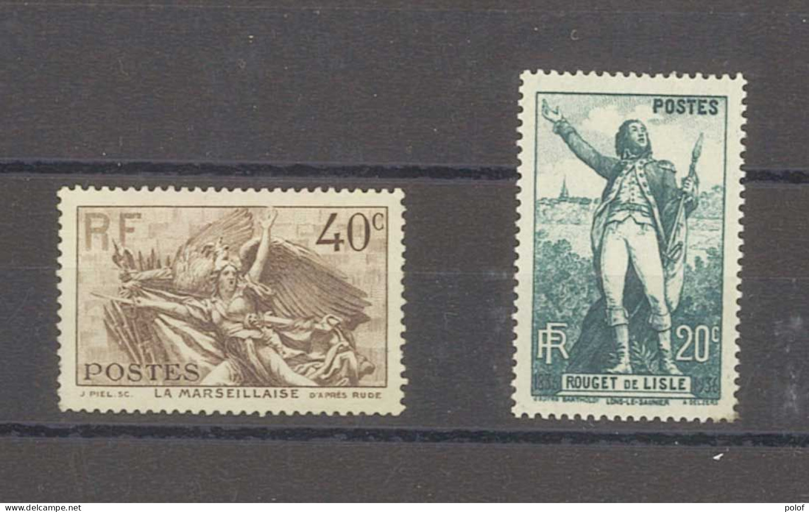 Yvert 314-315 - Rouget De L' Isle Et La Marseillaise  - Timbres Neufs Sans Traces De Charnières - Autres & Non Classés