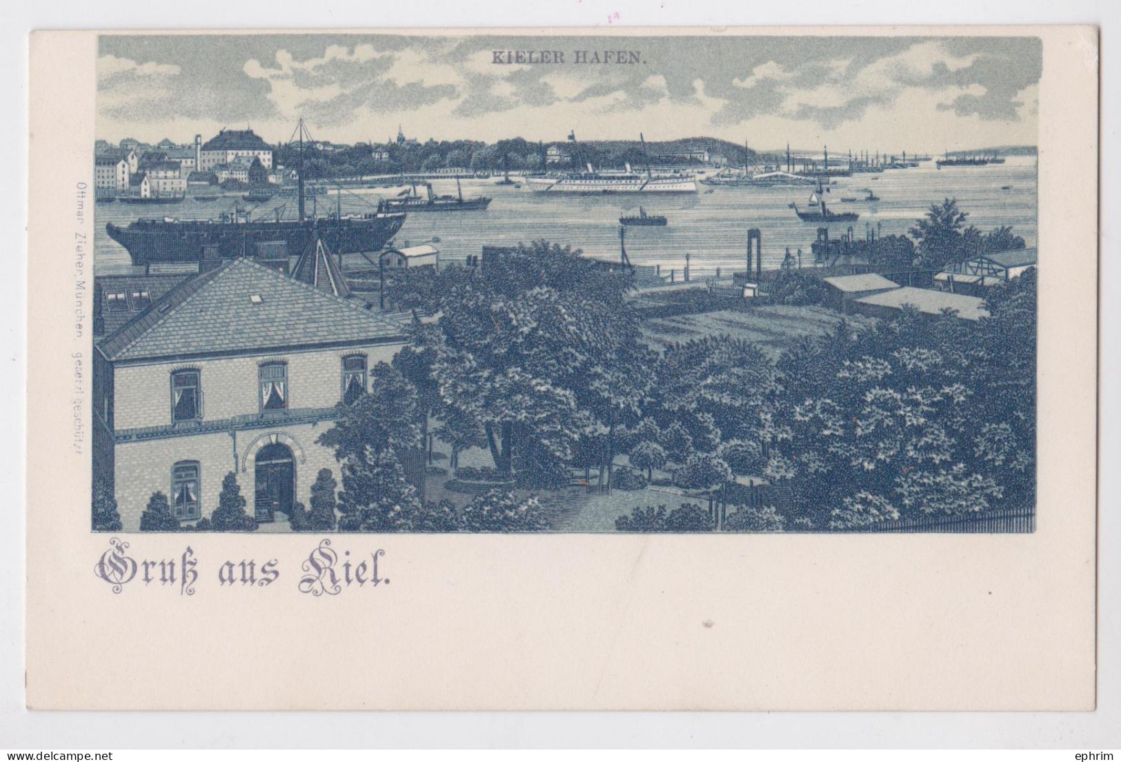 Gruss Aus Kiel Litho Kieler Hafen - Kiel